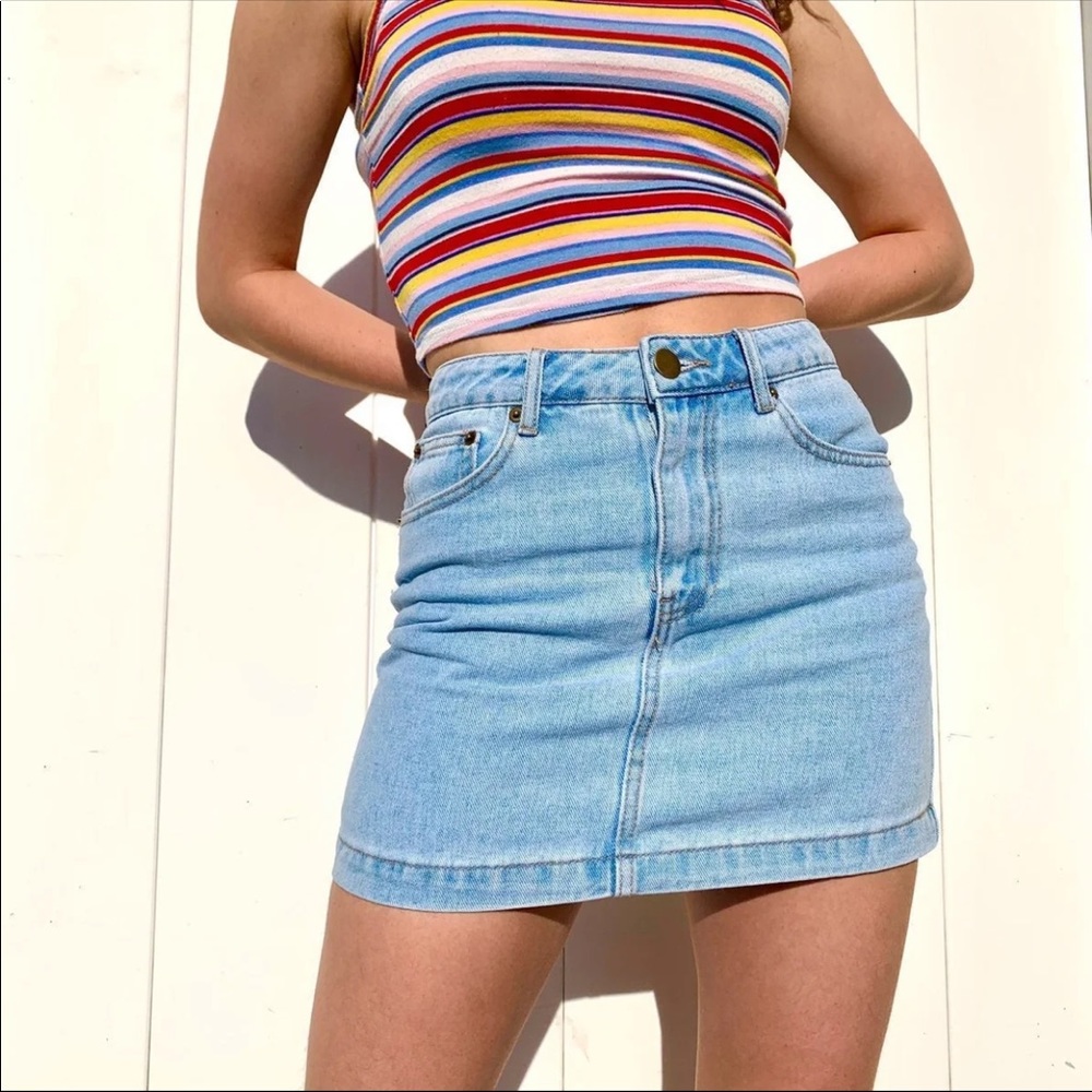 Denim mini skirt